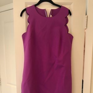 scalloped purple jcrew dress